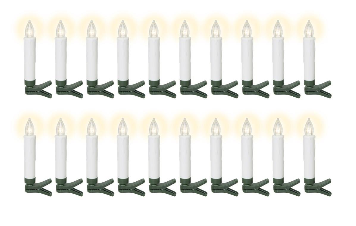 20 kabellose LED-Weihnachtsbaumkerzen- VPE: 1