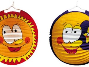 Lampion Mond/Sonne sortiert 25cm, 1Stück