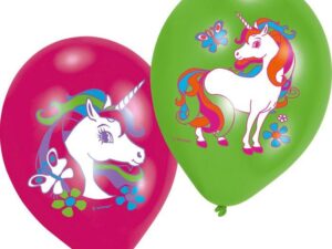 Ballons Unicorn farblich sortiert