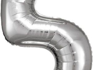 Folienballon Zahl 5 Silber