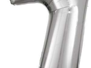 Folienballon Zahl 7 Silber