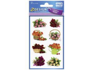 AVERY ZWECKFORM Deko Sticker 'Blumenstrauß' 54485 16 Papieraufkleber, 2 Bögen
