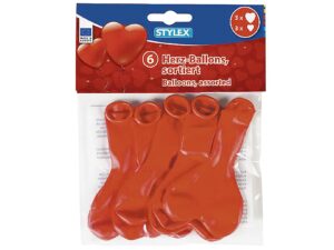 Luftballons Herz rot 6 Stück 6er Pack