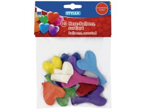 Luftballons bunte Herzen 10 ST 10er Pack