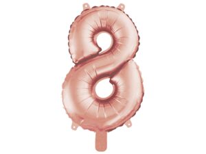 Folienballons Ziffer '8' mit Röhrchen zum Aufpusten
