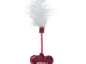 Trixie Katzenspielzeug Valentines Herz mit Federn