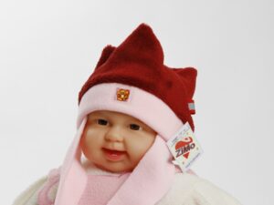 Wintermütze "Elfi" bordeaux/rosa Gr. 38/40