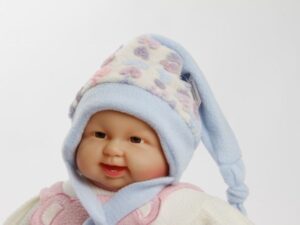 Zipfelmütze "Lunatica" hellblau/weiß Gr. 54/56