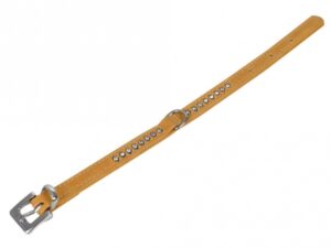 Karlie Buffalo Strass-Halsband - Hellbraun - 1-reihig, 24cm/10mm