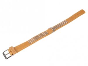 Karlie Buffalo Strass-Halsband - Hellbraun - 3-reihig, 65cm/40mm