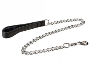 Duvoplus Kettenleine mit gepolstertem Griff - schwarz - 100cm/3mm