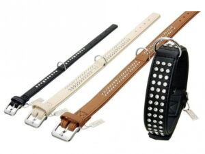 Karlie Nordic Strass Halsband - Biscuit (Hellbeige) - 40 mm / 65 cm