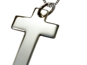 Collier Kreuz poliert - 50cm - 925 Silber