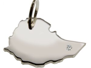 Äthiopien Anhänger mit Brillant 0,015ct am Wunschort 925 Silber