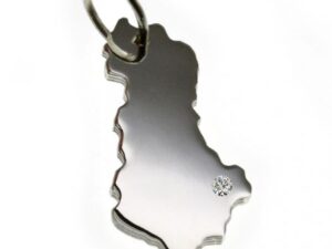 Albanien Anhänger mit Brillant 0,015ct am Wunschort 925 Silber