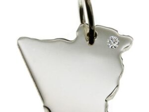 Algerien Anhänger mit Brillant 0,015ct am Wunschort 925 Silber