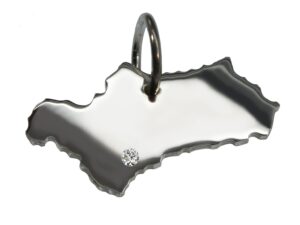 Andalusien Anhänger mit Brillant 0,015ct am Wunschort 925 Silber