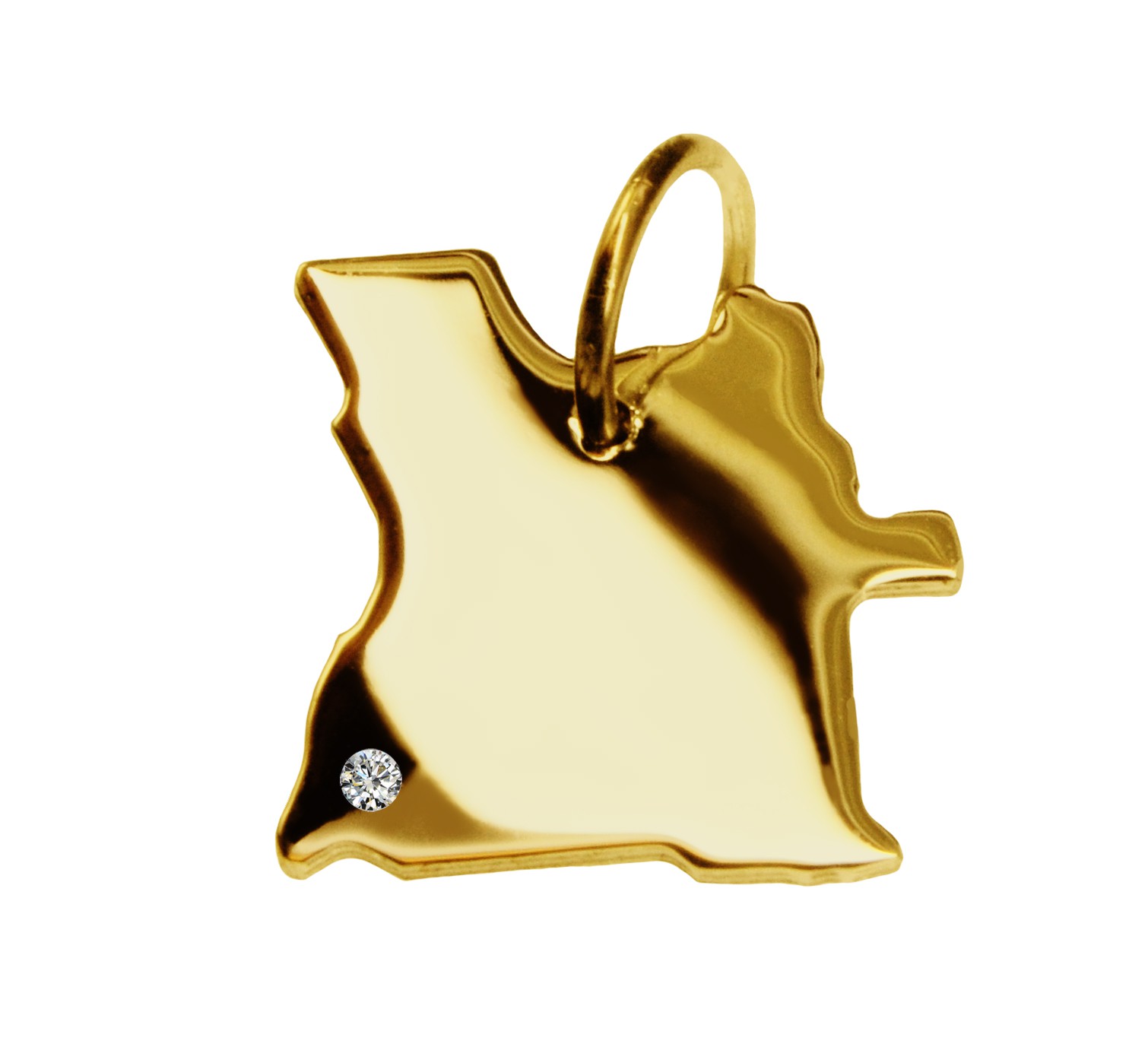 Anhänger Angola mit Brillant am Wunschort 585 Gelbgold