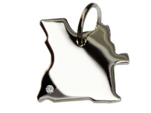 Angola Anhänger mit Brillant 0,015ct am Wunschort 925 Silber