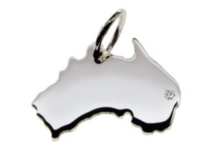 Australien Anhänger mit Brillant 0,015ct am Wunschort 925 Silber