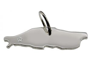 Baltrum Anhänger mit Brillant 0,015ct am Wunschort 925 Silber