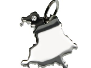 Bayern Anhänger mit Brillant 0,015ct am Wunschort 925 Silber