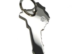 Benin Anhänger mit Brillant 0,015ct am Wunschort 925 Silber