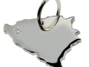 Bosnien Anhänger mit Brillant 0,015ct am Wunschort 925 Silber