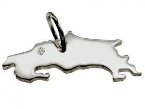 Costa Rica Anhänger mit Brillant 0,015ct am Wunschort 925 Silber