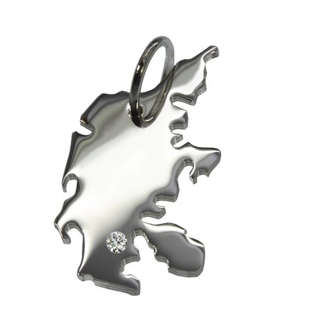 Dänemark Anhänger mit Brillant 0,015ct am Wunschort 925 Silber