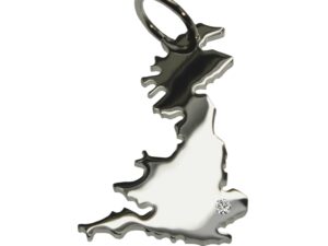 England Anhänger mit Brillant 0,015ct am Wunschort 925 Silber