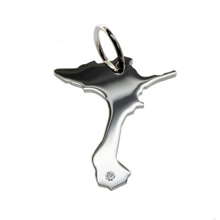 Formentera Anhänger mit Brillant 0,015ct am Wunschort 925 Silber
