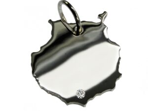 Gran Canaria Anhänger mit Brillant 0,015ct am Wunschort 925 Silber