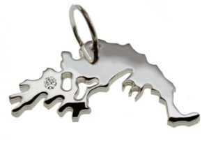 Griechenland Anhänger mit Brillant 0,015ct am Wunschort 925 Silber
