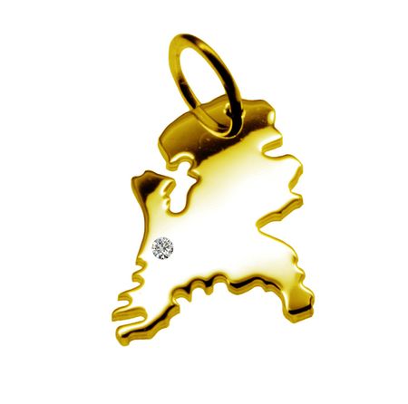 Anhänger Holland mit Brillant am Wunschort 585 Gelbgold – Bild 3