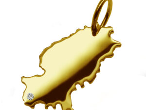 Anhänger Ibiza mit Brillant am Wunschort 585 Gelbgold