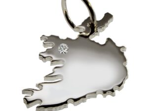Irland Anhänger mit Brillant 0,015ct am Wunschort 925 Silber