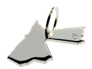 Jordanien Anhänger mit Brillant 0,015ct am Wunschort 925 Silber