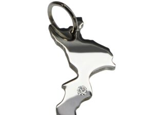 Kalabrien Anhänger mit Brillant 0,015ct am Wunschort 925 Silber
