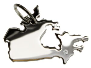 Kanada Anhänger mit Brillant 0,015ct am Wunschort 925 Silber