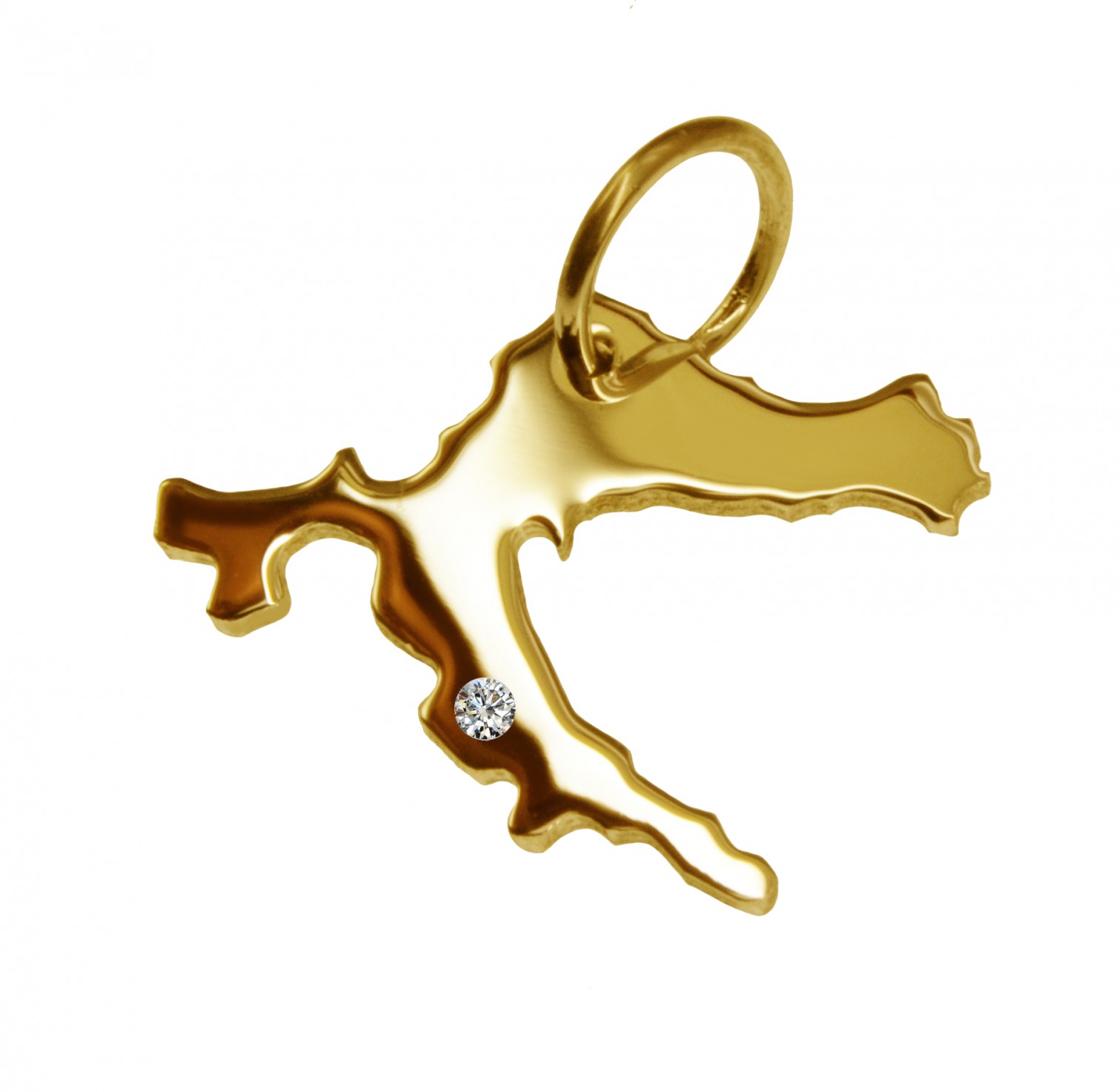 Anhänger Kroatien mit Brillant am Wunschort 585 Gelbgold