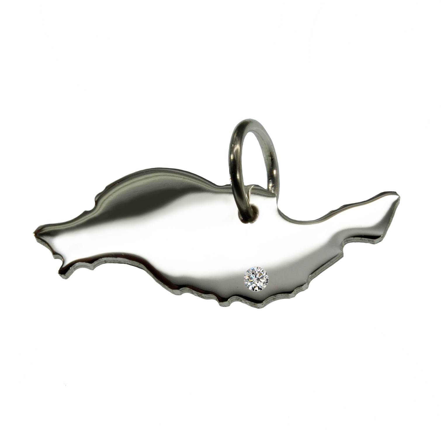Lanzarote Anhänger mit Brillant 0,015ct am Wunschort 925 Silber