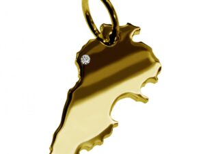 Anhänger Libanon mit Brillant am Wunschort 585 Gelbgold