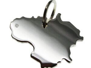 Litauen Anhänger mit Brillant 0,015ct am Wunschort 925 Silber