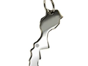 Marokko Anhänger mit Brillant 0,015ct am Wunschort 925 Silber
