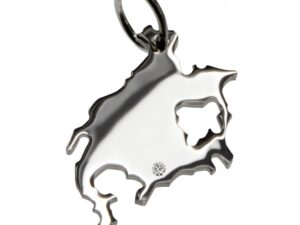 Nordamerika Anhänger mit Brillant 0,015ct am Wunschort 925 Silber