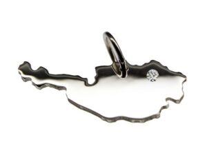 Österreich Anhänger mit Brillant 0,015ct am Wunschort 925 Silber