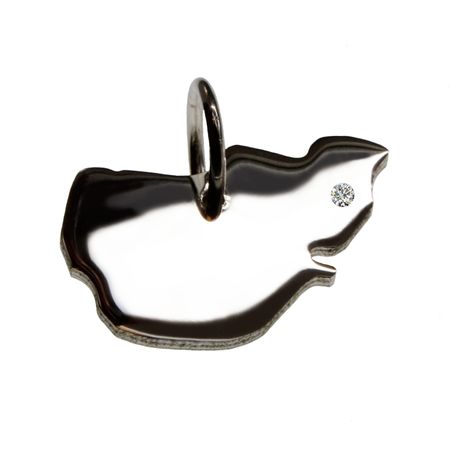 Pellworm Anhänger mit Brillant 0,015ct am Wunschort 925 Silber