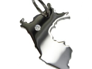Peru Anhänger mit Brillant 0,015ct am Wunschort 925 Silber