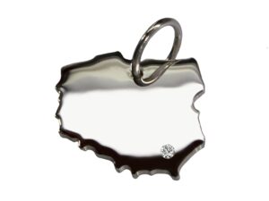 Polen Anhänger mit Brillant 0,015ct am Wunschort 925 Silber